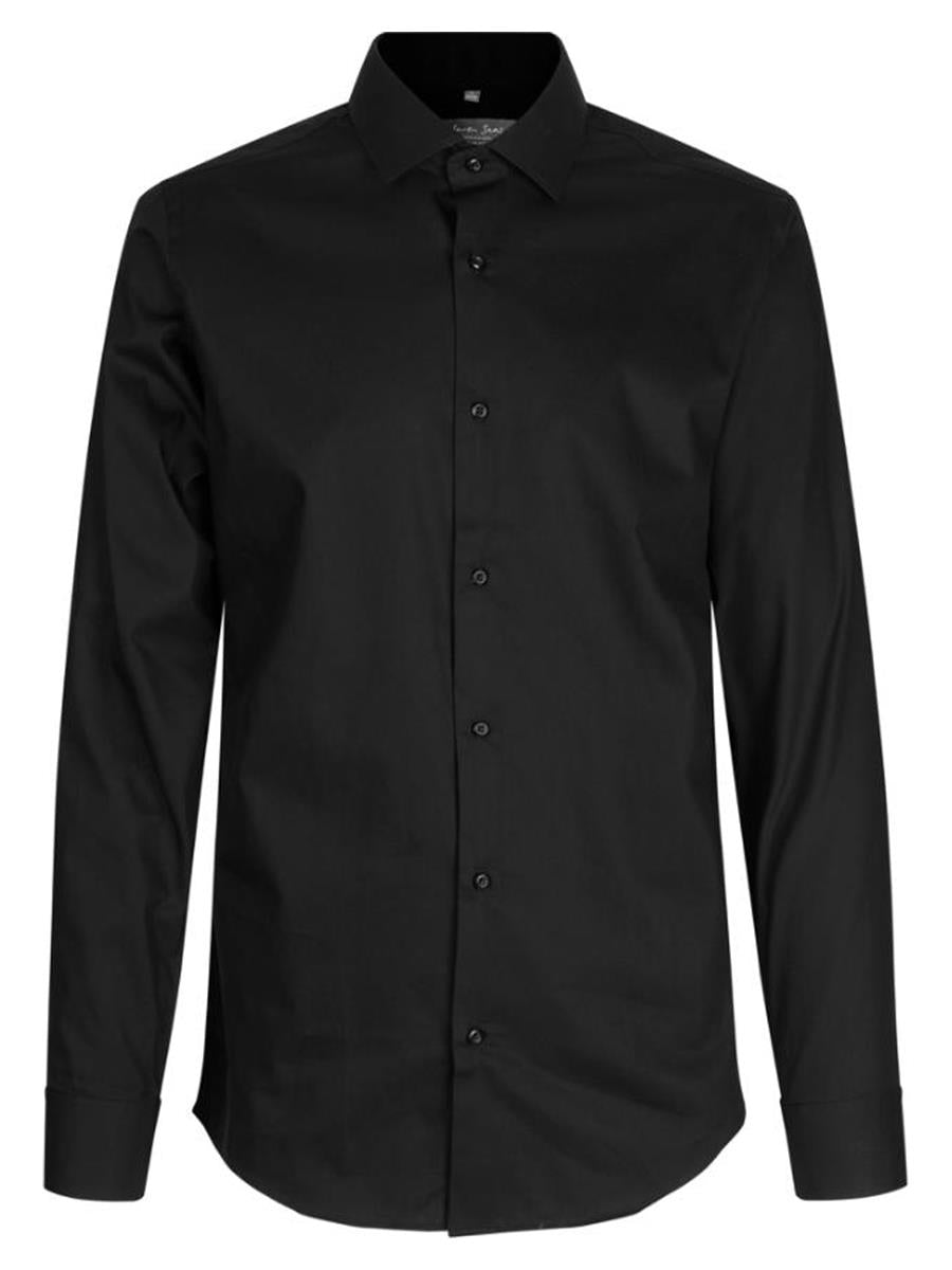 Seven Seas Skjorter ss402-sort_S - Bygholm Menswear